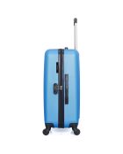 Mittelgroßer Reisekoffer mit 4 Einzelrollen 65 cm Lipari blau