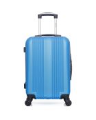 Valise Cabine 4 roues simples 55 cm Lipari bleue