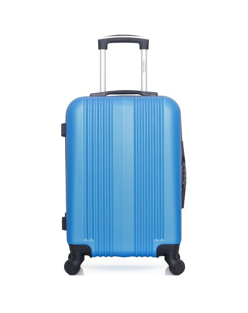 Valise Cabine 4 roues simples 55 cm Lipari bleue