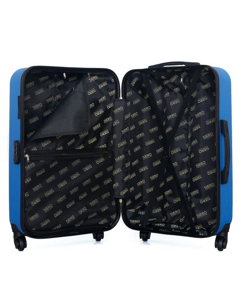 Mittelgroßer Reisekoffer mit 4 Einzelrollen 65 cm Lipari blau