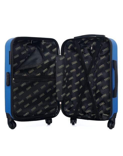 Valise Cabine 4 roues simples 55 cm Lipari bleue