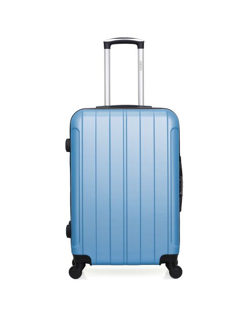 Valise Cabine 4 roues simples 55 cm Fogo bleu doré