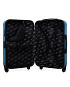 Valise Cabine 4 roues simples 55 cm Fogo bleu doré