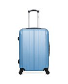 Mittelgroßer Reisekoffer 4 Einzelräder 65 cm Fogo blaugold