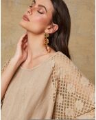 Blouse 100% Lin Aksoum camel