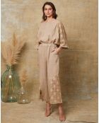 Blouse 100% Lin Aksoum camel