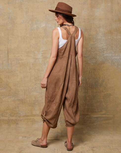 Salopette 100% Lin Bridge camel