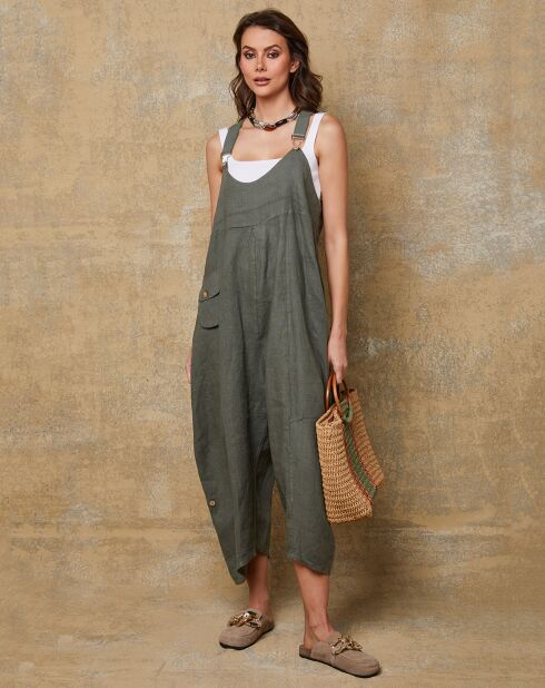Mono verde caqui 100% Linen Bridge