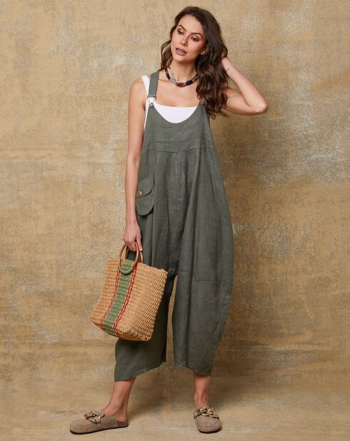 Mono verde caqui 100% Linen Bridge