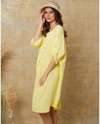 Robe 100% Lin Cadence jaune
