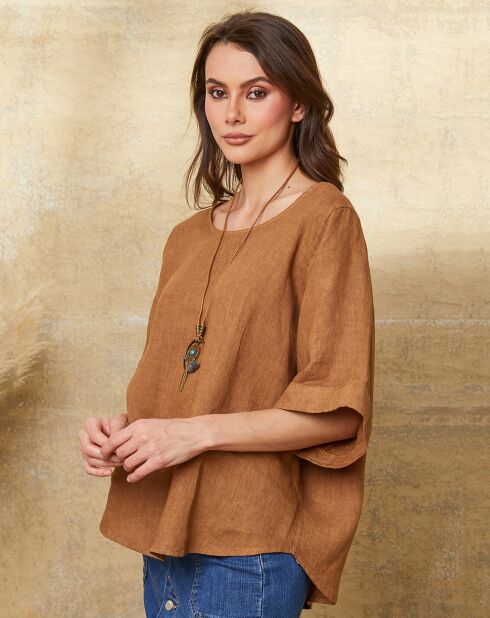 Top 100% Lin Calane camel