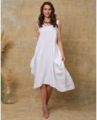 Robe 100% Lin Candreva blanche