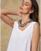 Robe 100% Lin Candreva blanche