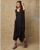 Robe 100% Lin Candreva noire