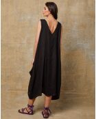Robe 100% Lin Candreva noire