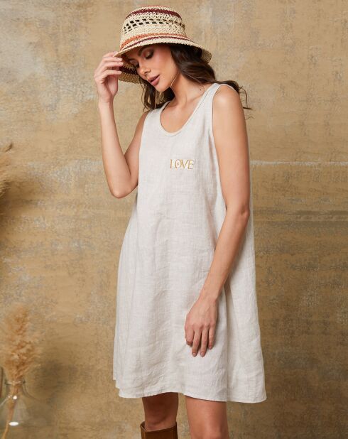 Robe 100% Lin Carolyn beige