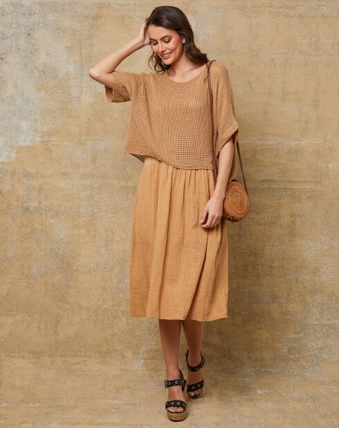 Kamelfarbenes Kleid Dilla