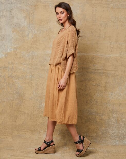 Kamelfarbenes Kleid Dilla