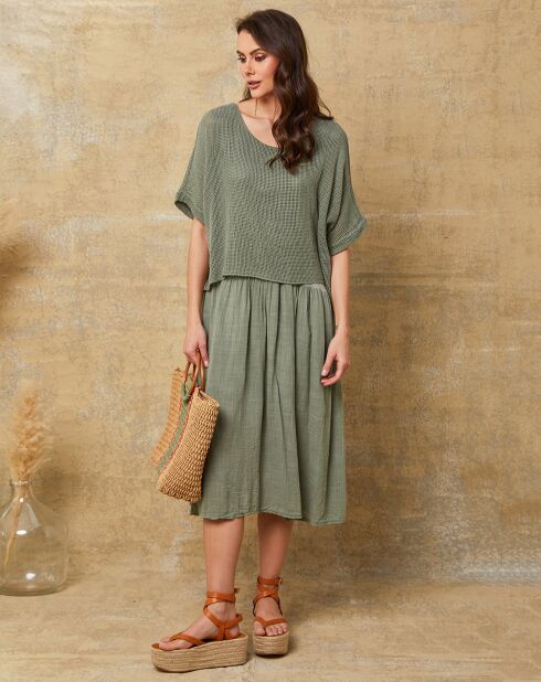 Khakigrünes Kleid Dilla