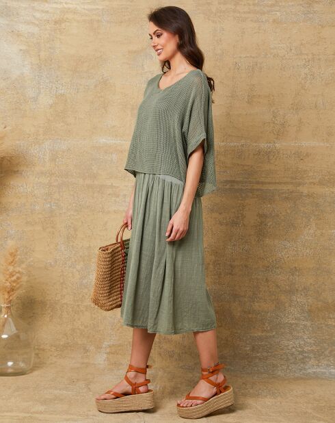 Khakigrünes Kleid Dilla