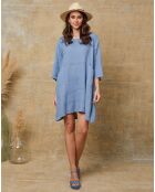 Robe 100% Lin Direct bleu indigo