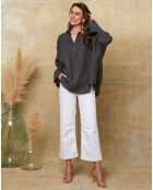 Blouse 100% Lin Dola ardoise