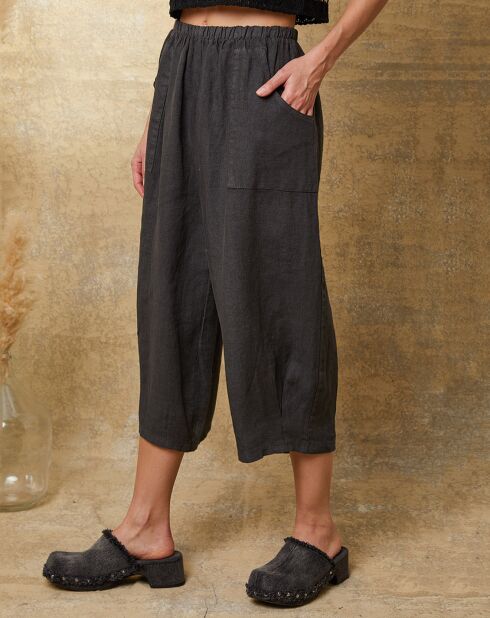 Erus Slate Pantacourt aus 100% Leinen