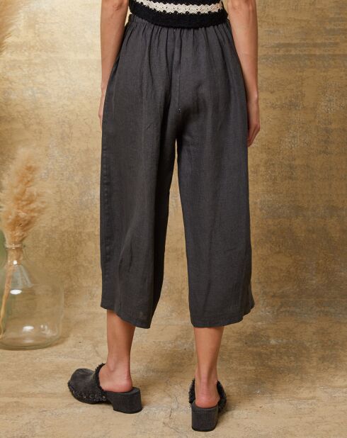 Erus Slate Pantacourt aus 100% Leinen