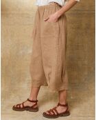 Pantacourt 100% Lin Erus taupe