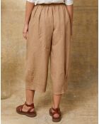 Pantacourt 100% Lin Erus taupe