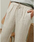 Pantalon 100% Lin Garancel beige