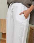 Pantalon 100% Lin Garancel blanc