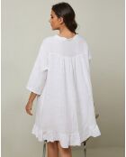 Robe 100% Lin Jasmine blanche