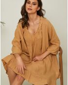 Robe 100% Lin Jasmine camel