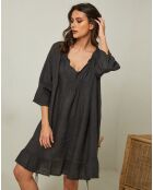 Robe 100% Lin Jasmine noire