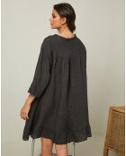 Robe 100% Lin Jasmine noire