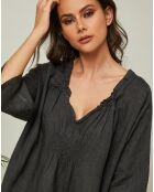 Robe 100% Lin Jasmine noire