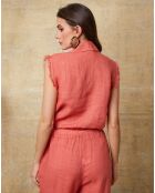 Chemise 100% Lin Jim corail