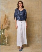 Pantalon 100% Lin Kendra blanc