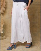 Pantalon 100% Lin Kendra blanc