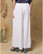 Pantalon 100% Lin Kendra blanc
