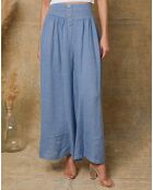 Pantalon 100% Lin Kendra bleu indigo