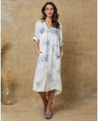 Robe Kloe bleu/blanc