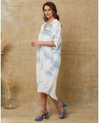 Robe Kloe bleu/blanc