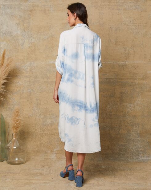 Robe Kloe bleu/blanc