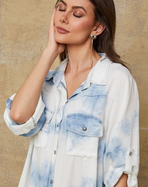 Robe Kloe bleu/blanc
