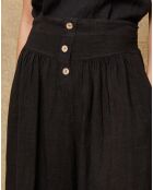 Pantalon 100% Lin Kendra noir