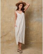 Louisa beiges Kleid aus 100% Leinen