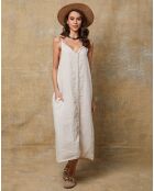 Louisa beiges Kleid aus 100% Leinen