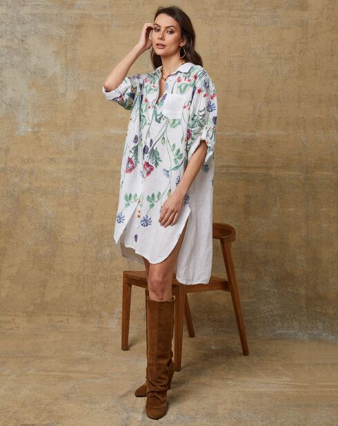 Robe 100% Lin Pardess blanche